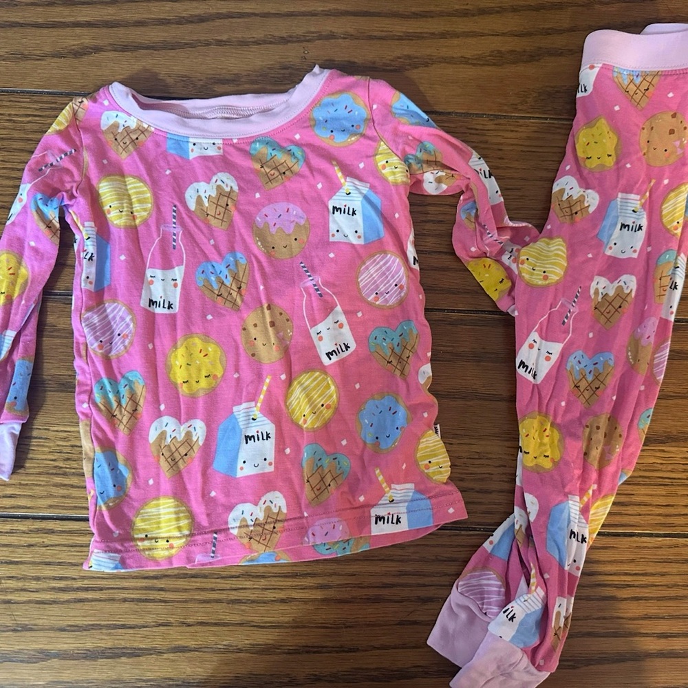 Little Sleepies Pink Cookies and Milk